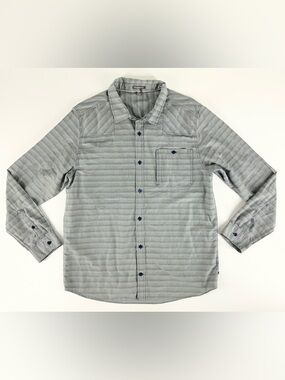 Toad&Co Men's Trace Long Sleeve Button-Down Shirt Size XL Gray Blue